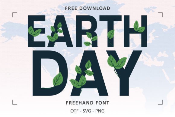 Earth Day Green Leaves Font for Impactful Digital Design
