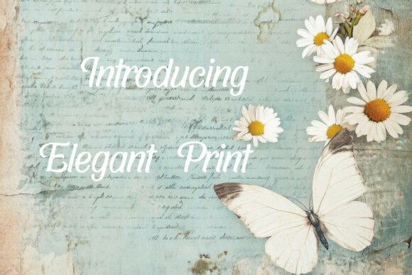 Elegant Print: A Script Font with Subtle Grace