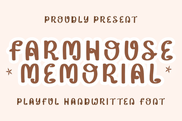Farmhouse Memorial Font for Handmade Creations
