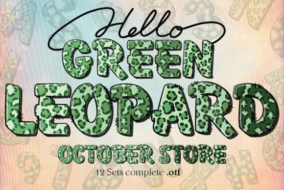 Green Leopard Font for Handmade Creators