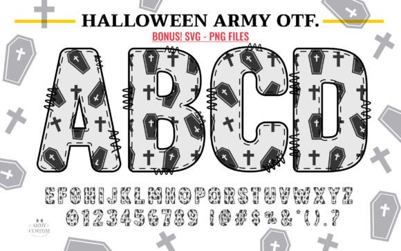 Halloween Army Coffin: A Font for Digital Magic