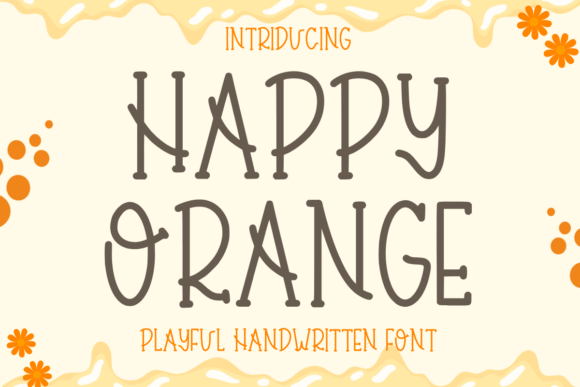 Happy Orange: A Handwritten Font for Creative Crafters