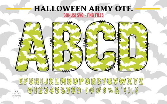 Haunted Typography: The Magic of Halloween Army Bats