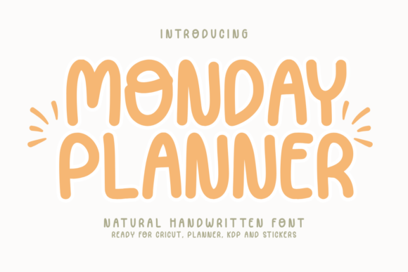Monday Planner: A Handwritten Font for Editorial Design