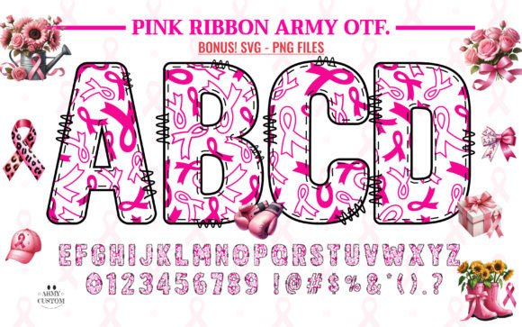 Pink Ribbon Army2: A Font for Heartfelt Design