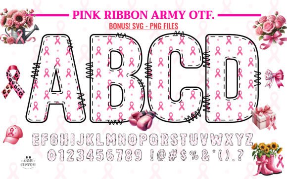 Pink Ribbon Army4: A Font for Heartfelt Design