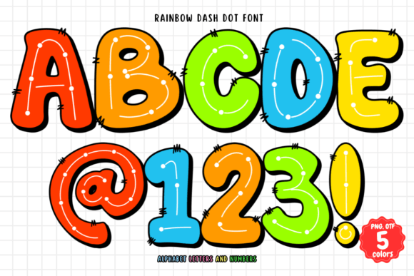 Rainbow Dash Dot: A Vibrant Font for Dynamic Web Design