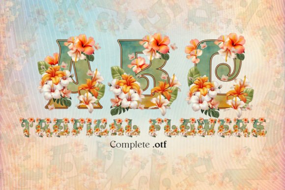 Tropical Flower Font for Branding Projects